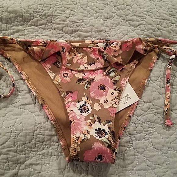 Floral tie string bikini - Picture 4 of 5